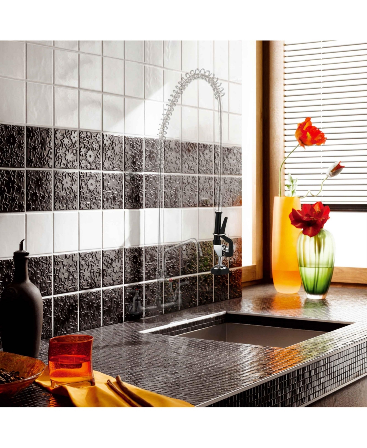 Aquaterior Pre-Rinse Spray Valve Sprayer Head for Commercial Kitchen Sink Faucet