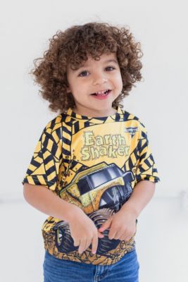 Grave Digger El Toro Loco Mohawk Warrior Maximum Destruction Monster Truck T-Shirt Toddler| Child Boys