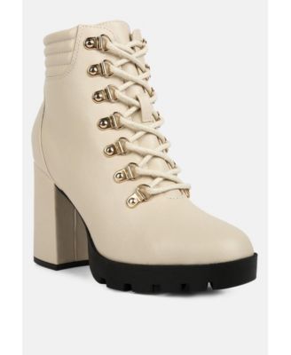 Womens hamiltons lace up block heel boots