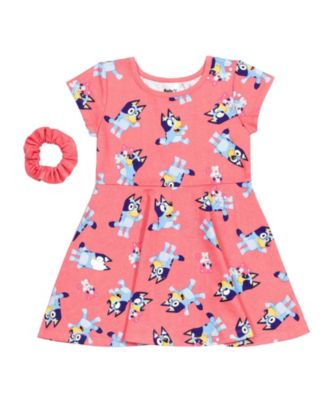 Girls' 2-Piece Skater Dress and Scrunchie Set