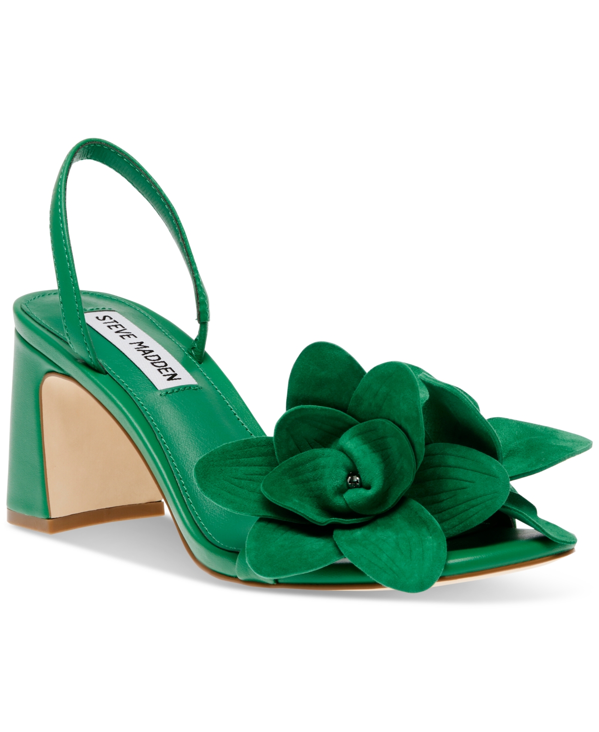 Steve Madden Farrie Sandal In Green Suede