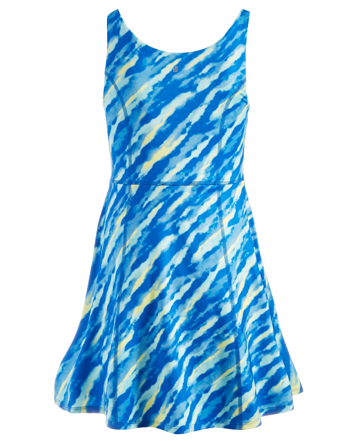 Shop Id Ideology Big Girls Tie-dyed Flounce Active Dress, Created For Macy's In Deep Cobalt