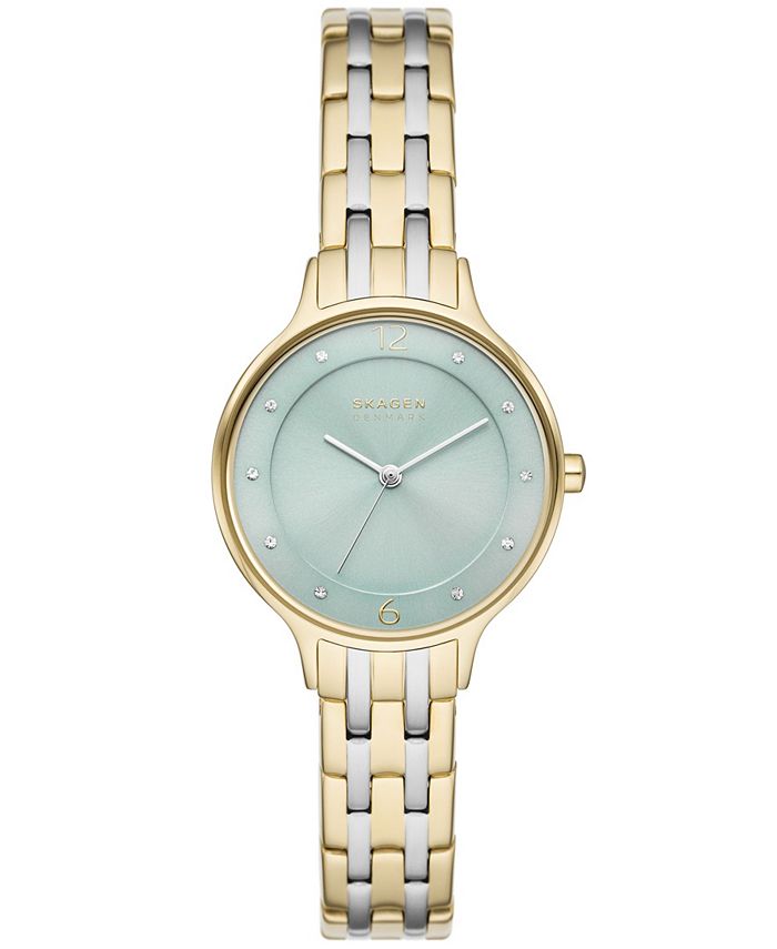 Skagen Women's Anita Lille Three Hand Two-Tone Stainless Steel Watch ...