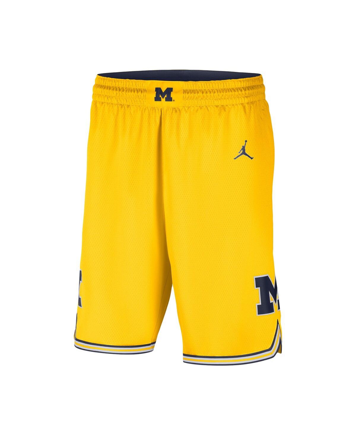 Shop Nike Men's  Maize Michigan Wolverines Limited Performance Basketball Shorts