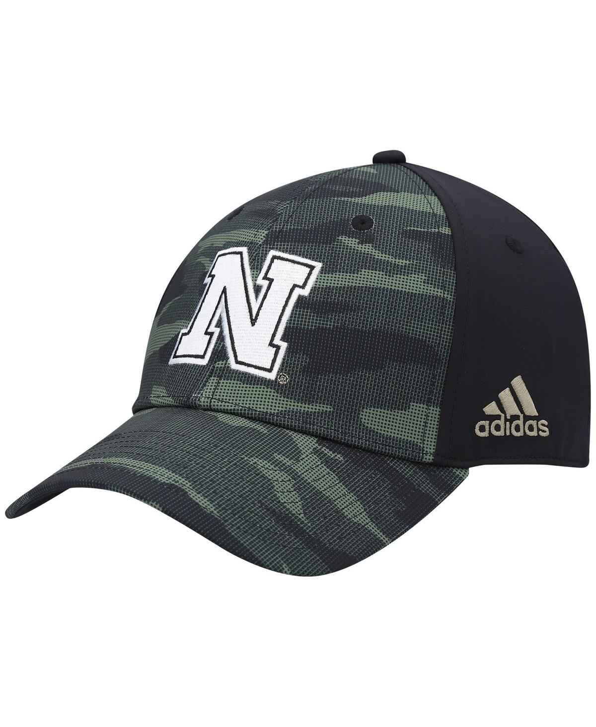 Shop Adidas Originals Men's Adidas Camo Nebraska Huskers Military-inspired Appreciation Flex Hat