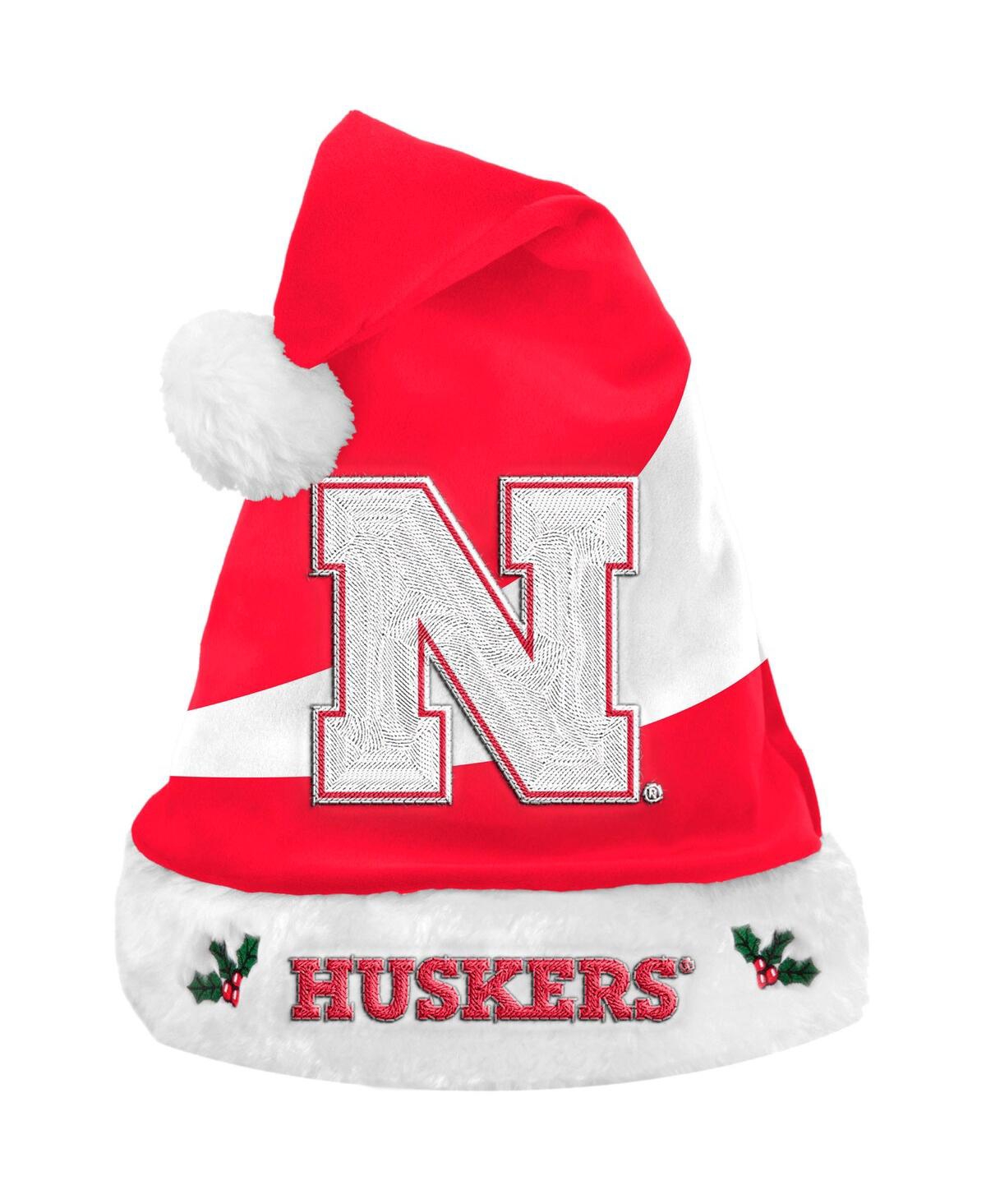 Nebraska Huskers Colorblock Santa Hat - Red