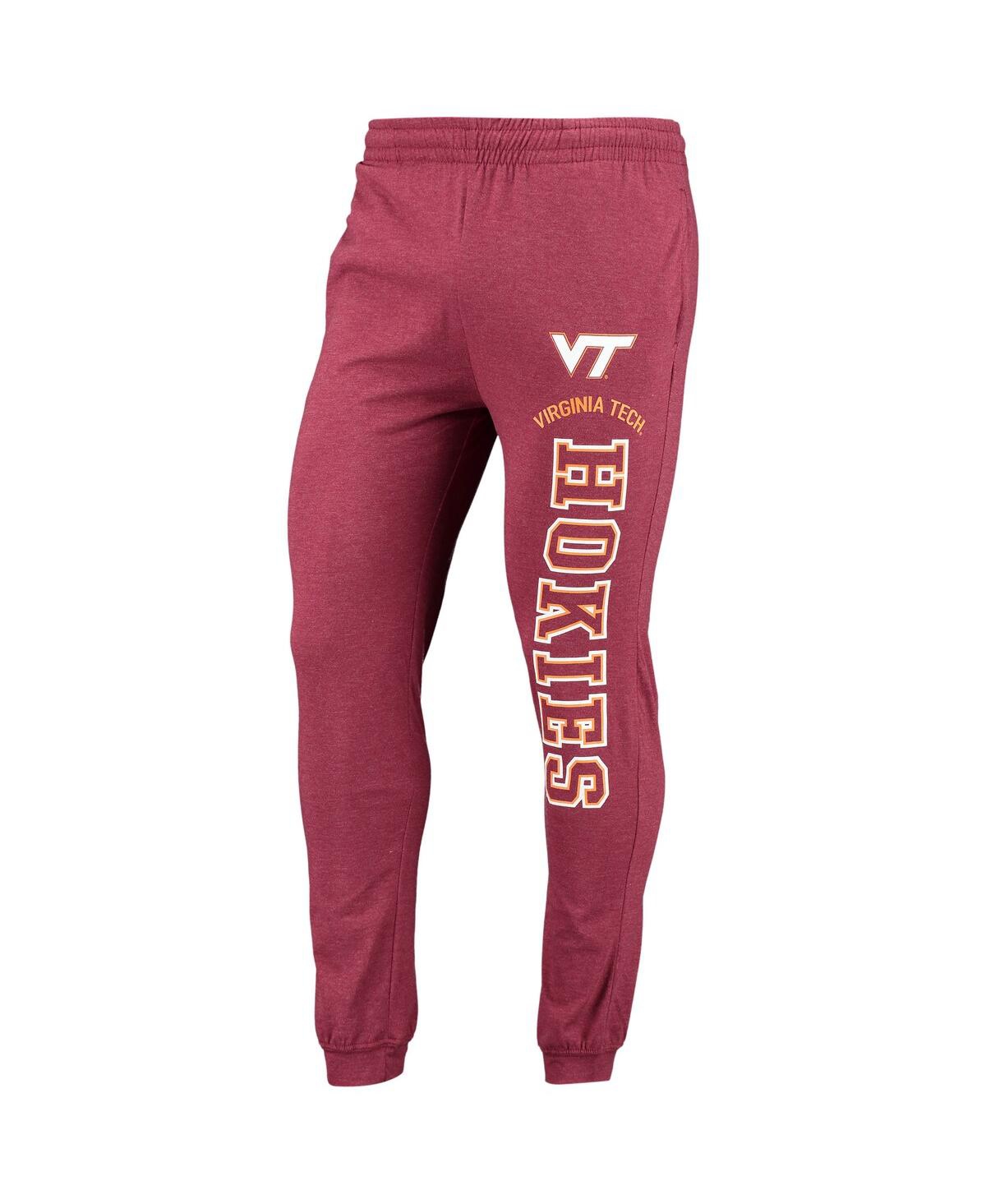 Men's Concepts Sport Heather Charcoal Virginia Tech Hokies Meter Long Sleeve Hoodie T-shirt and Jogger Pajama Set - Heather Charcoal
