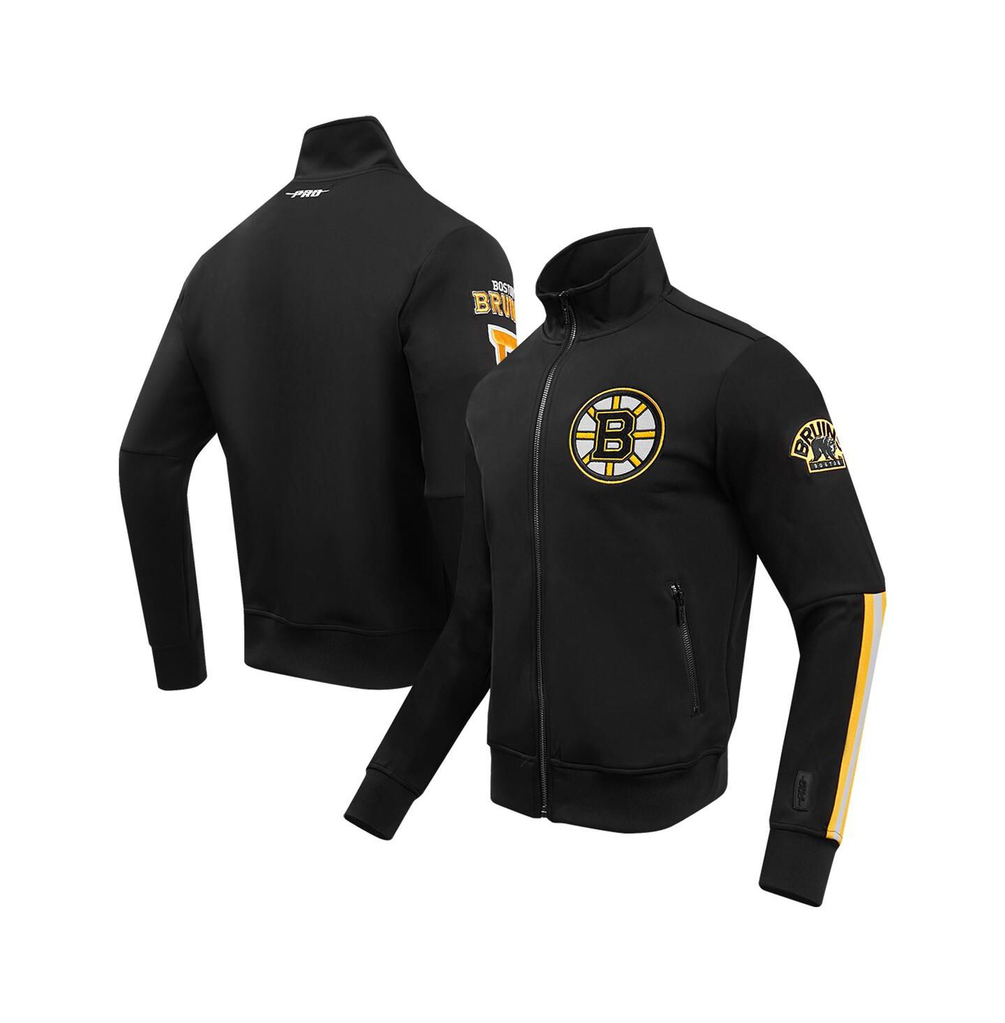 Мужская куртка Pro Standard Black Boston Bruins Classic Chenille Full-Zip Track — фото 1