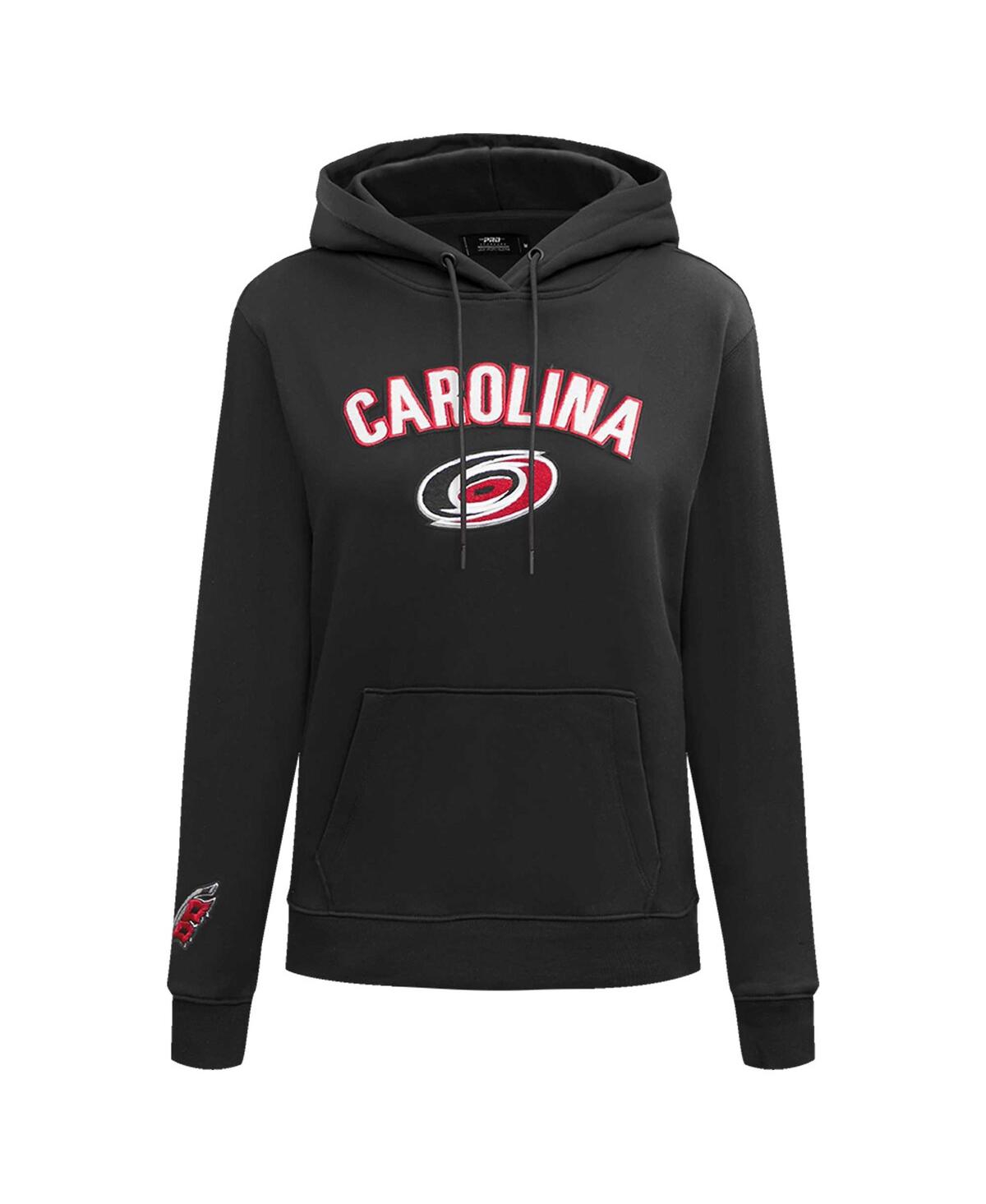 Shop Pro Standard Women's  Black Carolina Hurricanes Classic Chenille Pullover Hoodie