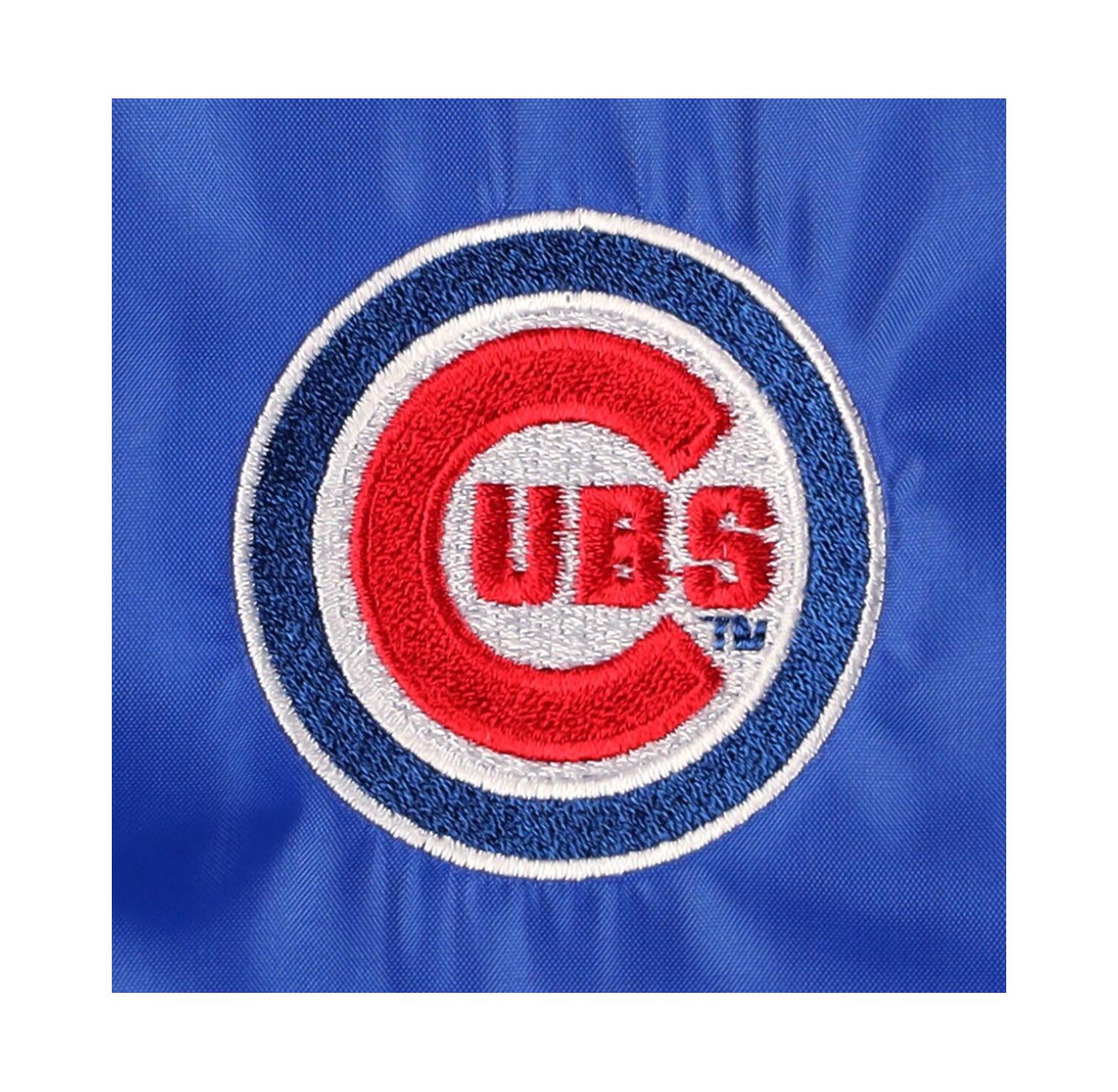 Men's Royal Chicago Cubs Coach's Raglan Full-Snap Windbreaker Jacket