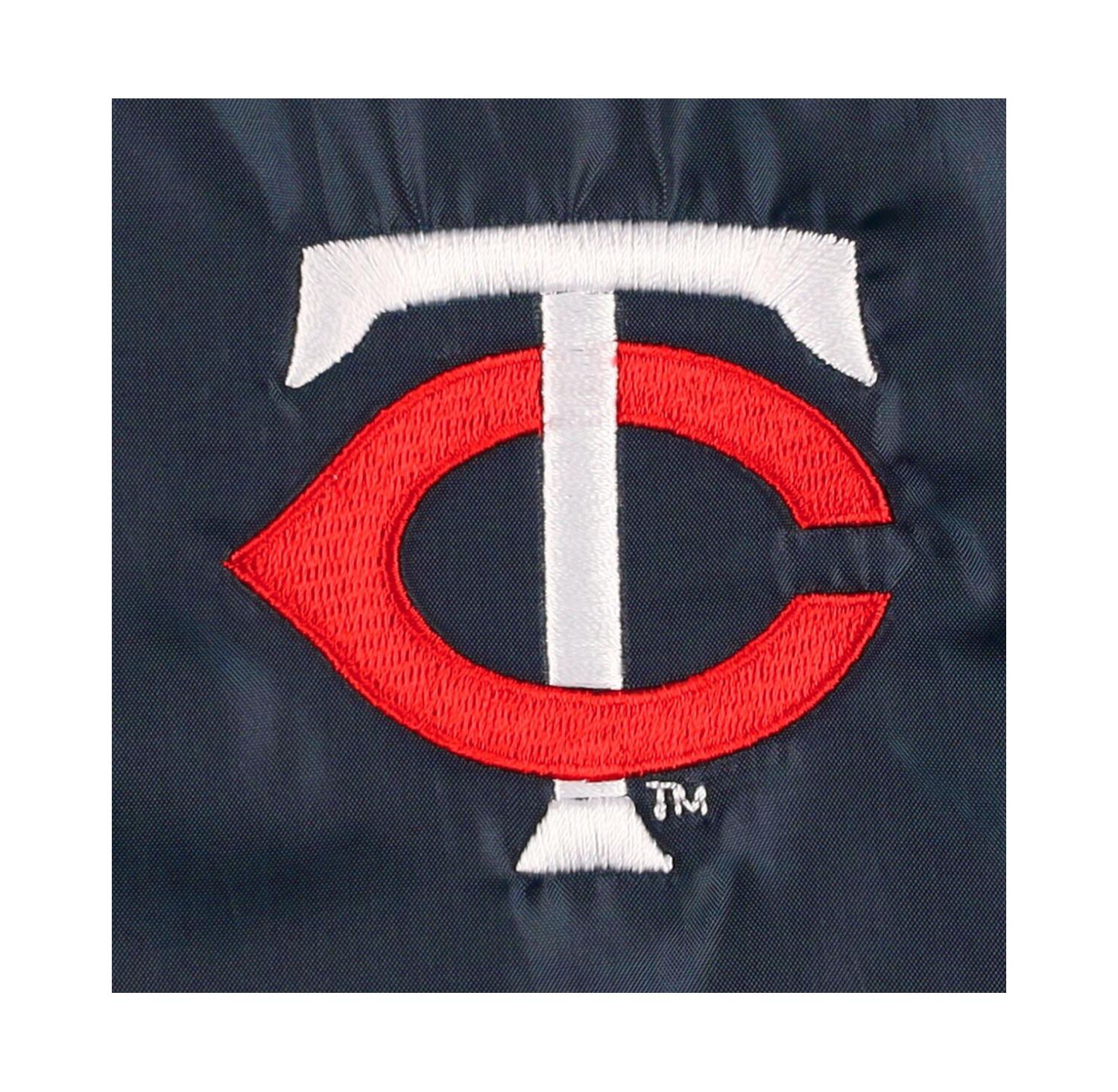 Men's Navy Minnesota Twins Coach's Raglan Full-Snap Windbreaker Jacket