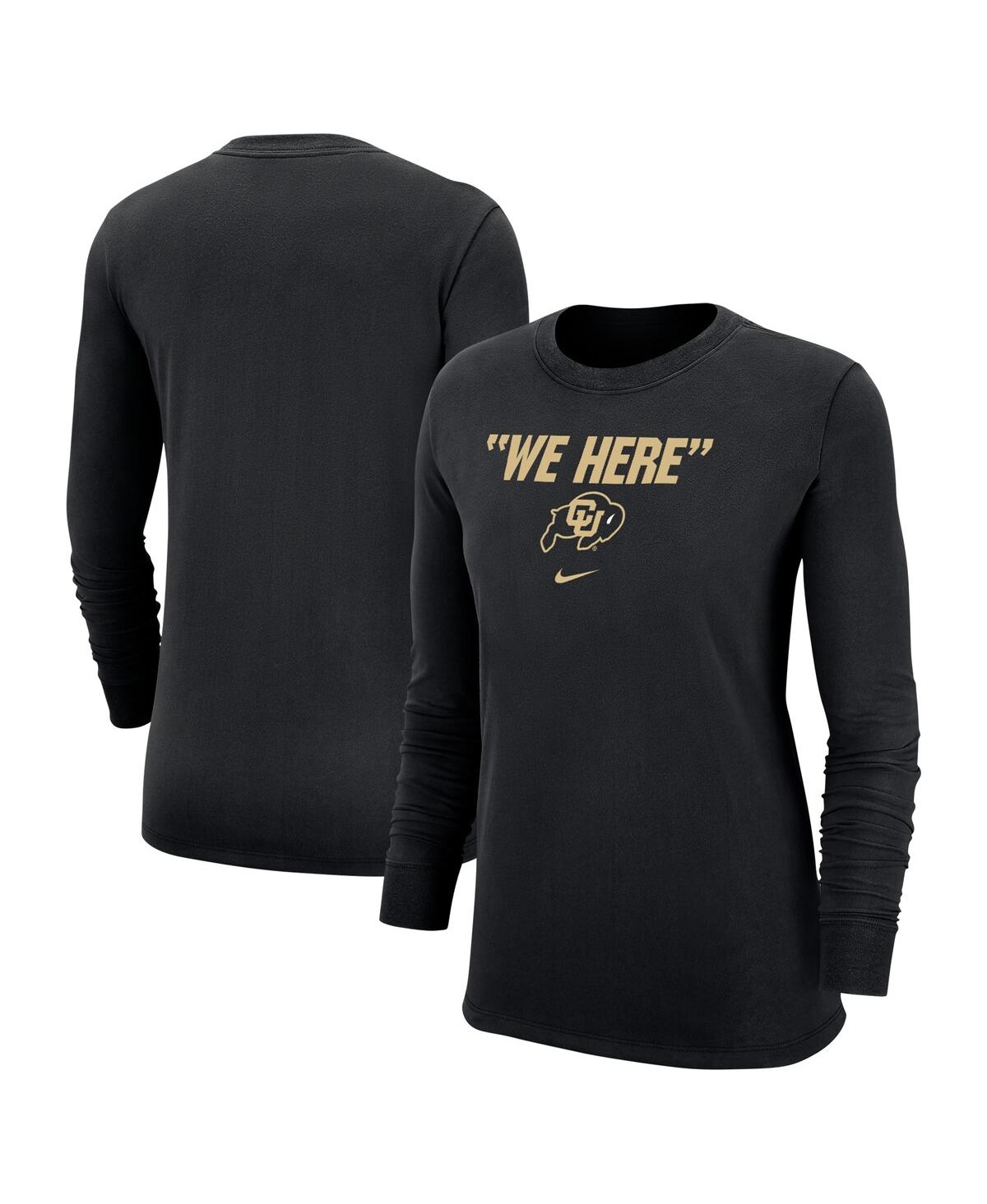 Nike Women's  Black Colorado Buffaloes We Here Core Long Sleeve T-shirt