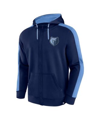 Men's Navy Memphis Grizzlies Rainbow Shot Full-Zip Hoodie