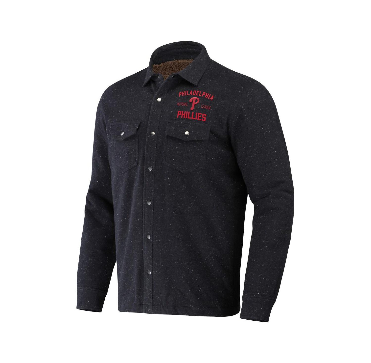 Men's Darius Rucker Collection by Black Philadelphia Phillies Ringstop Full-Snap Shacket