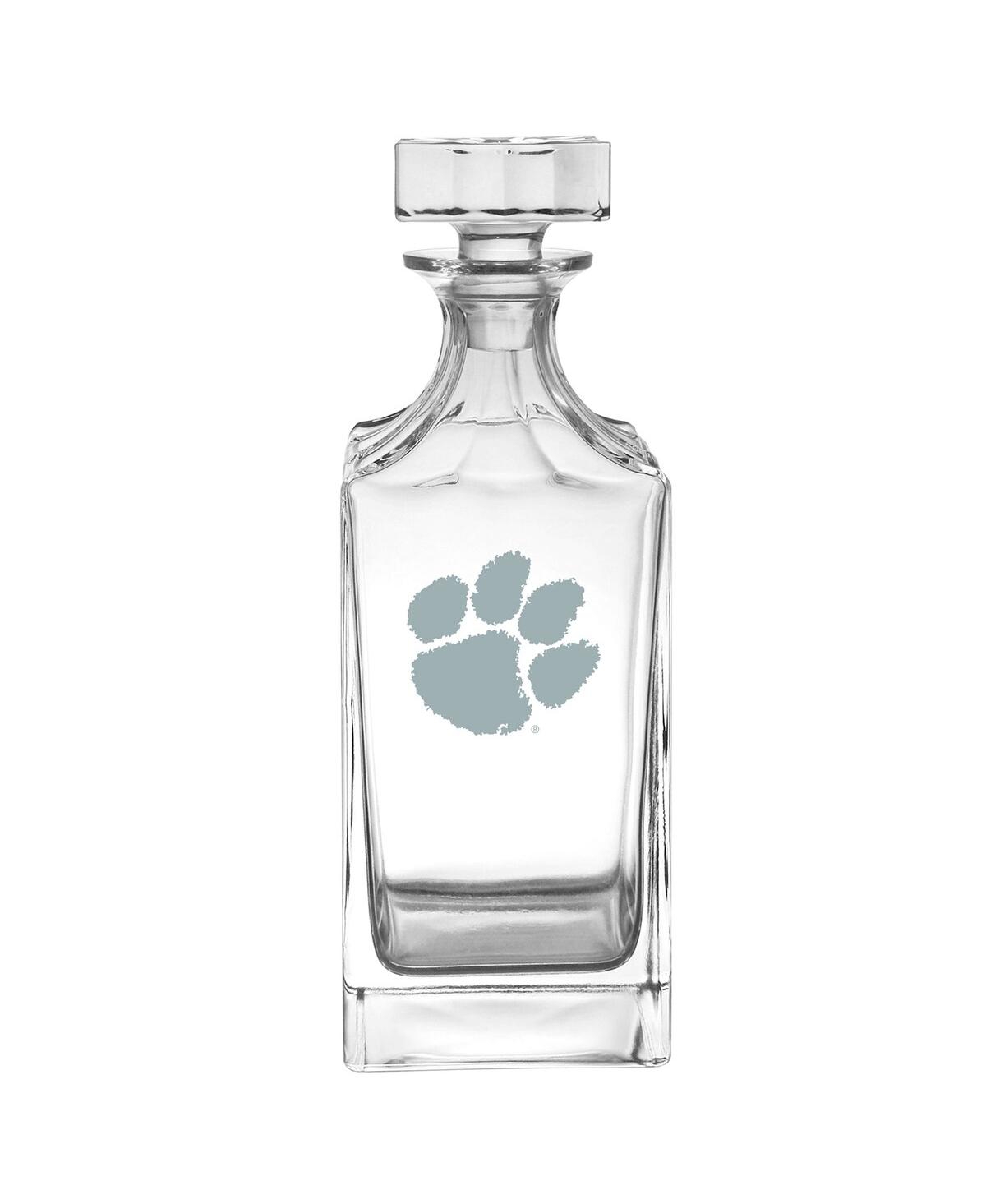 Logo Brands Clemson Tigers Etched Decanter In Clear