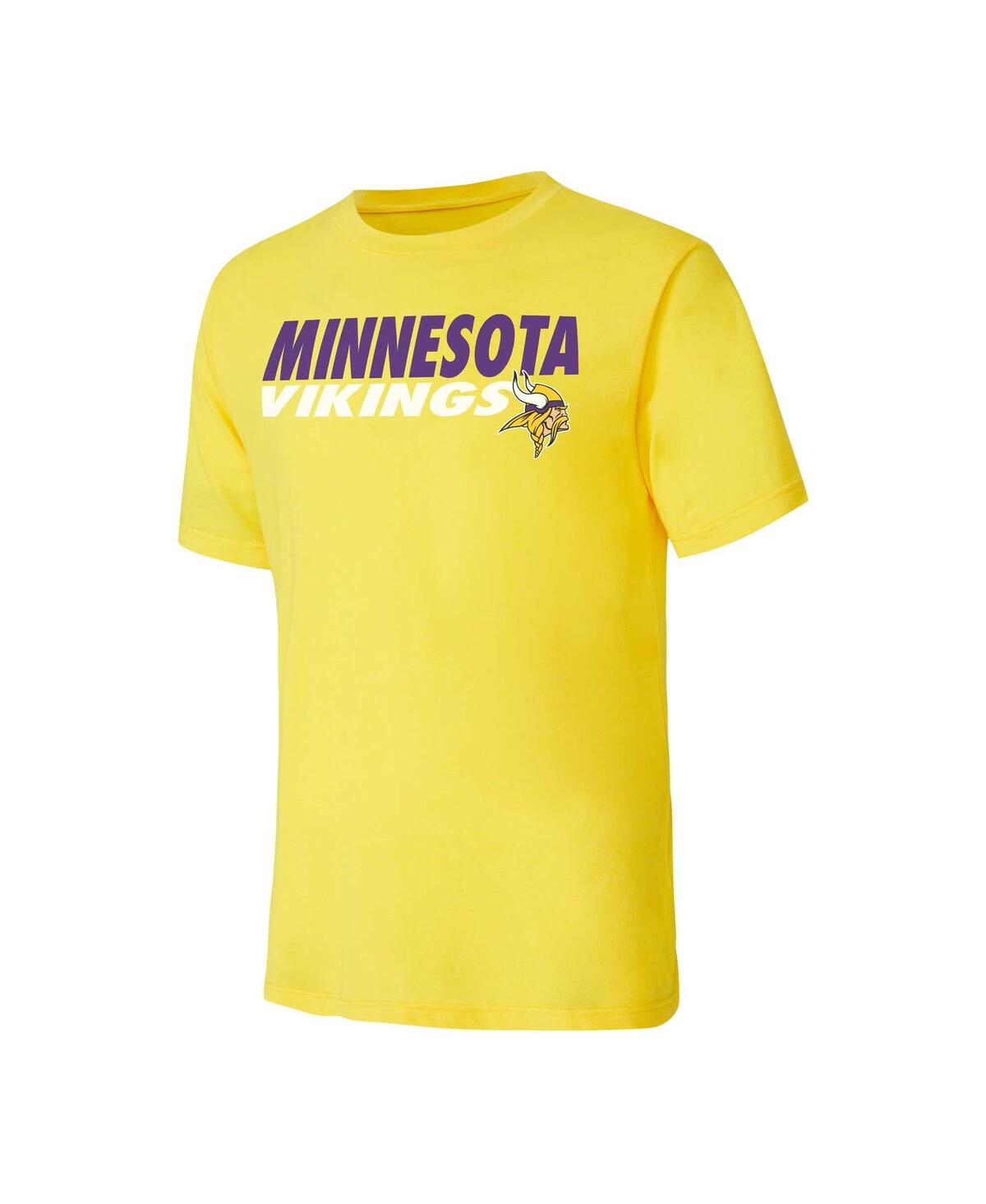 Men's Concepts Sport Gold Minnesota Vikings Meter T-shirt and Shorts Sleep Set - Gold