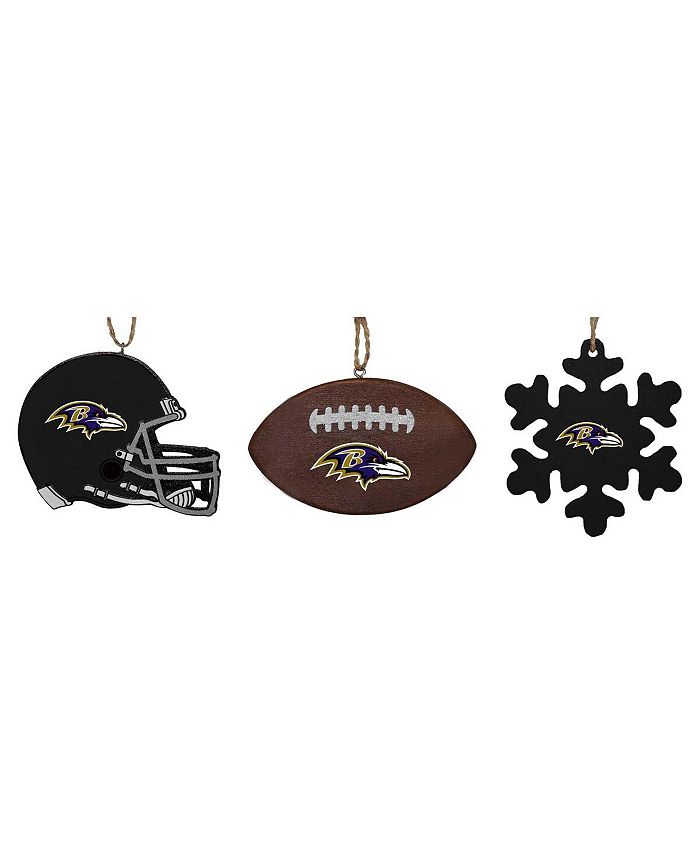 Memory Company The Baltimore Ravens ThreePack Helmet, Football and