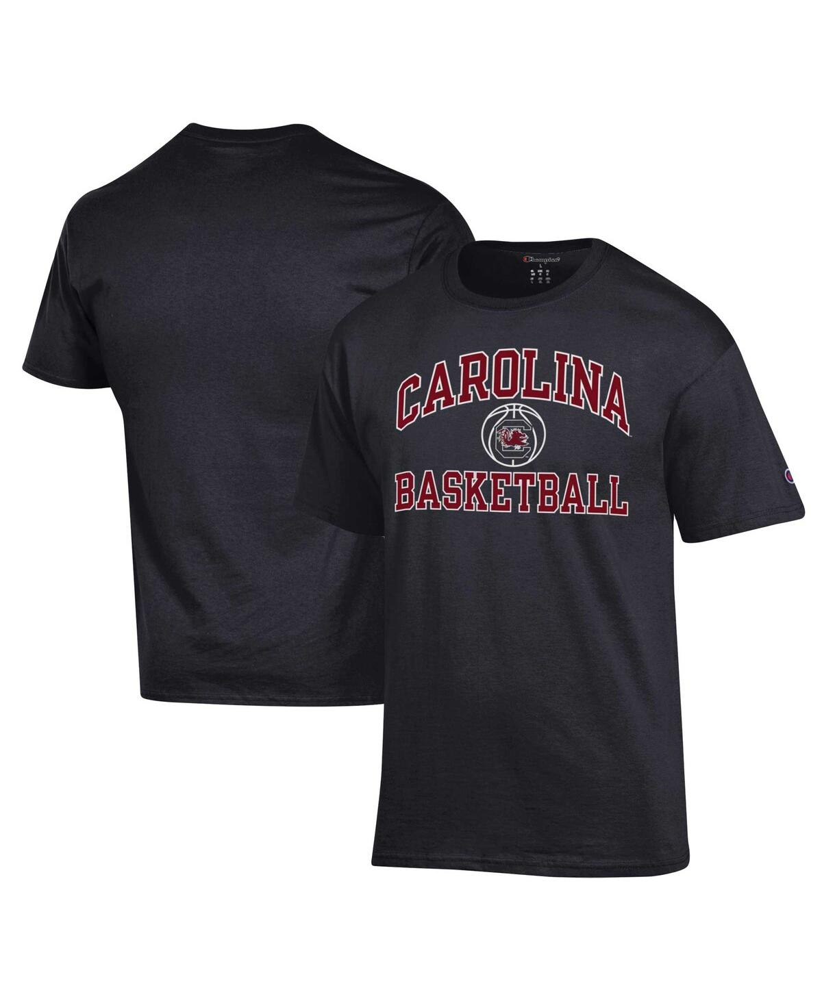 Shop Champion Men's  Black South Carolina Gamecocks Basketball Icon T-shirt