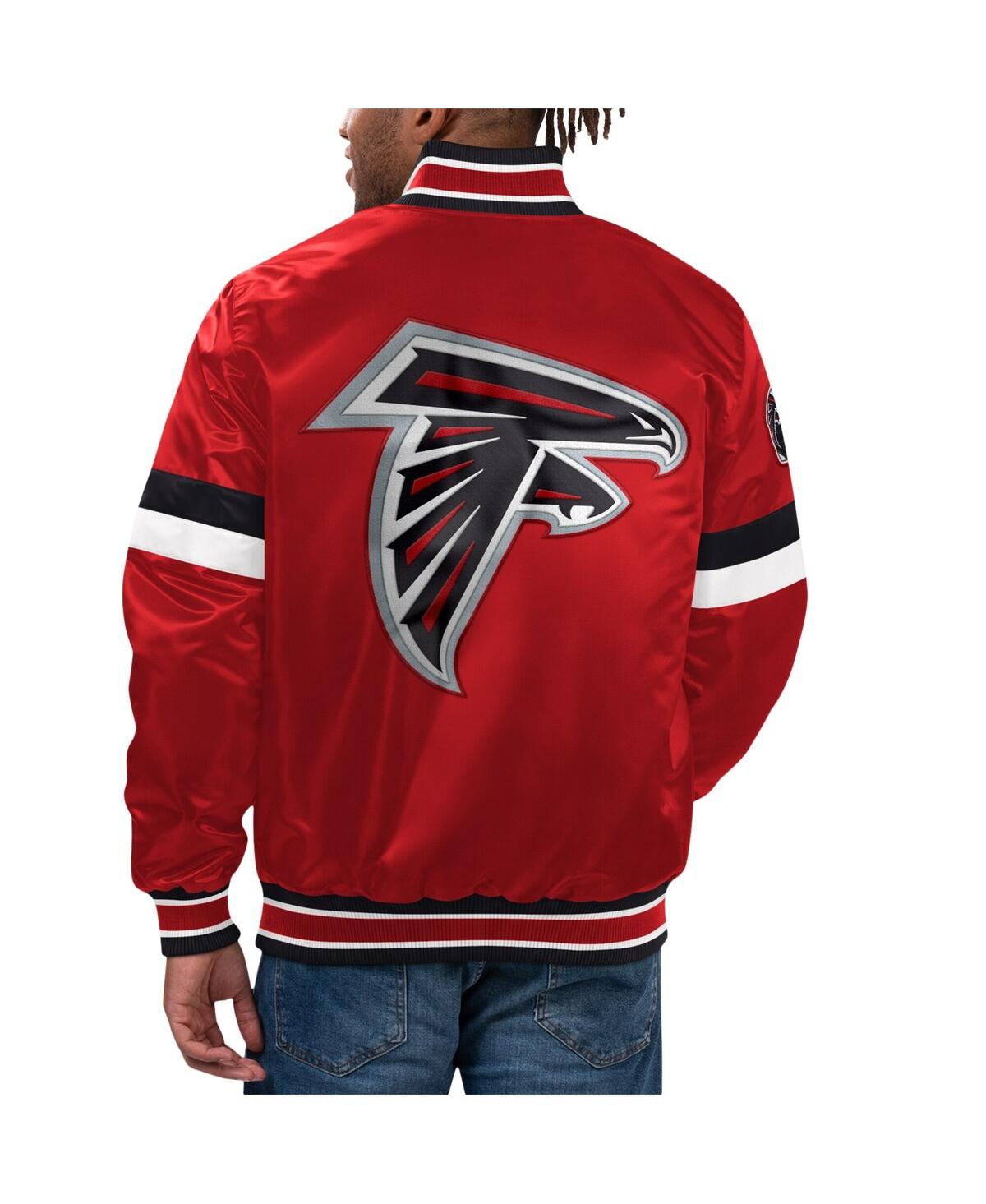 Shop Starter Men's  Red Atlanta Falcons Locker Room Satin Varsity Full-snap Jacket
