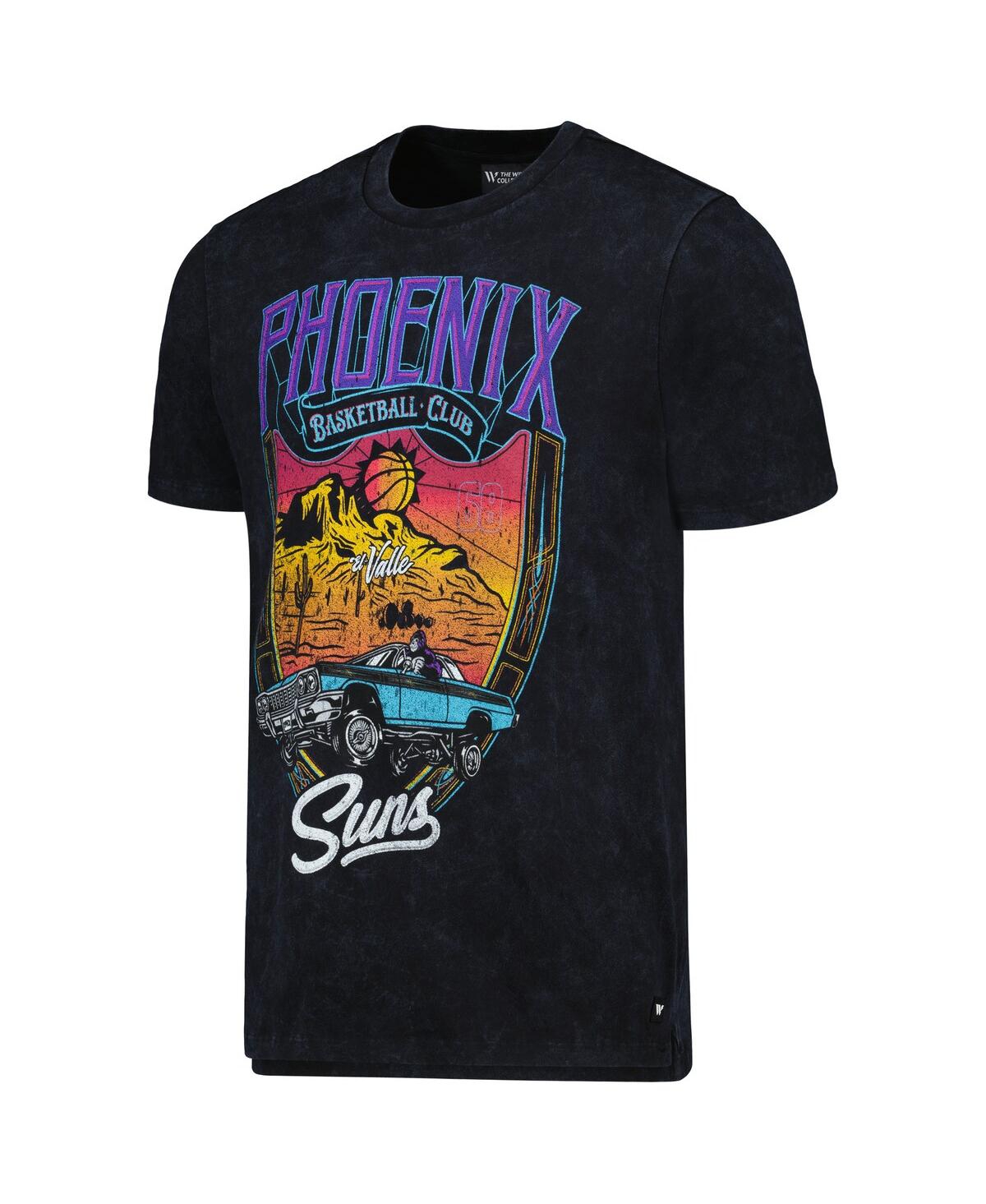 Shop The Wild Collective Men's And Women's  Black Distressed Phoenix Suns Tour Band T-shirt