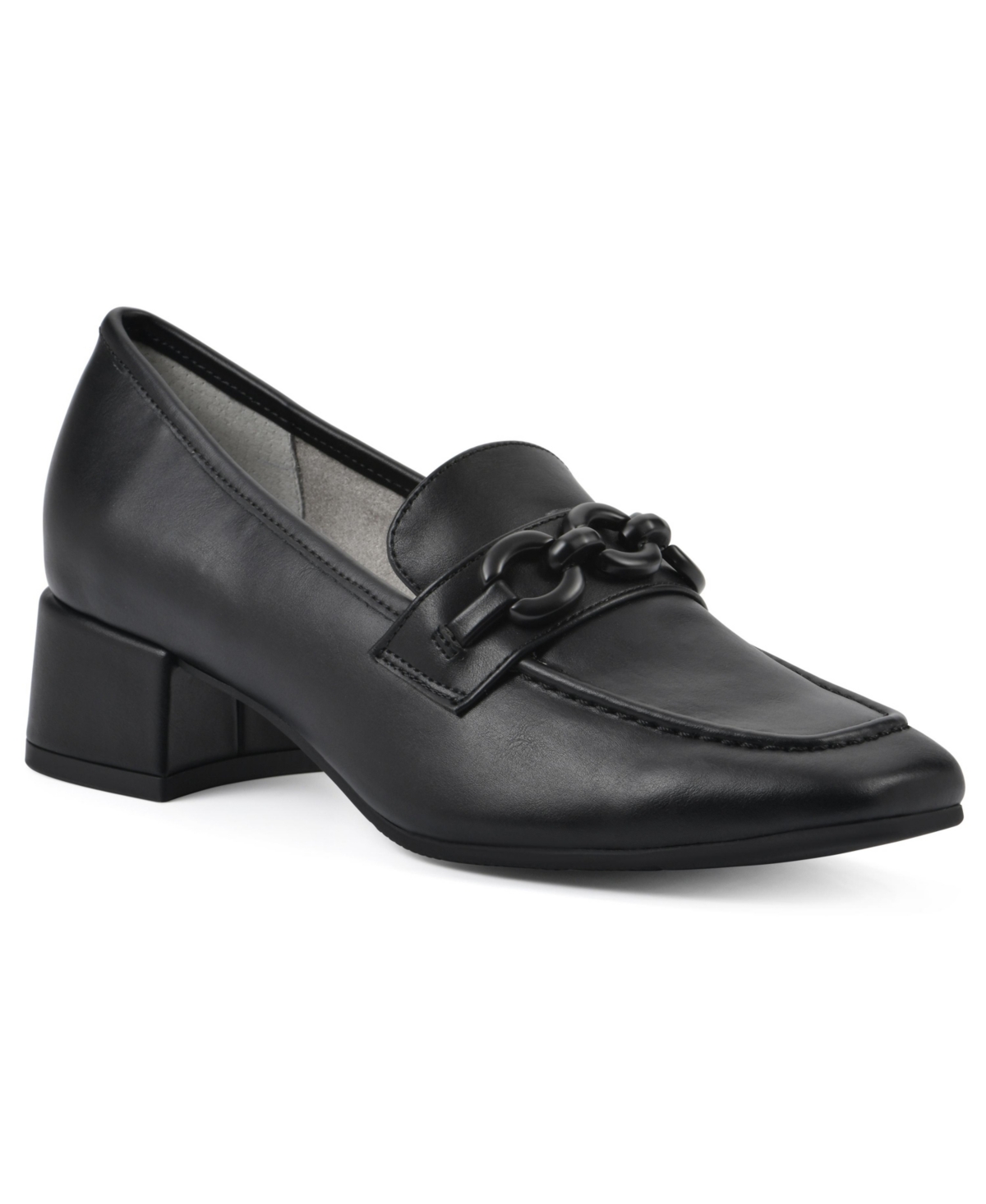 Cliffs By White Mountain Women's Quinbee Dress Loafer In Black Smooth- Polyurethane