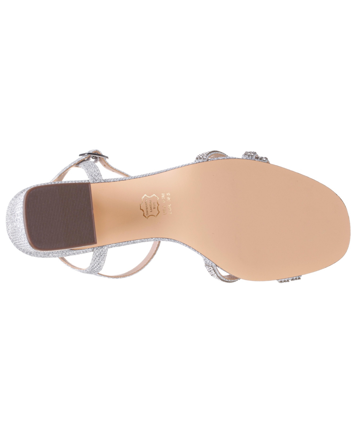 Nina Quella Womens Glitter Criss-cross Slingback Sandals In Latte