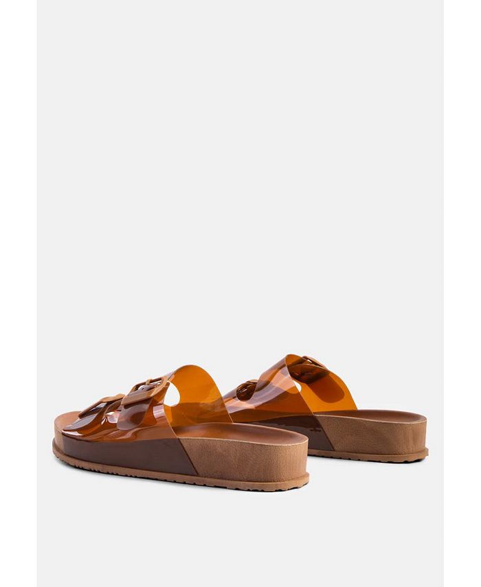 London Rag Women's Minata Platform Buckled Slide Sandals - Macy's