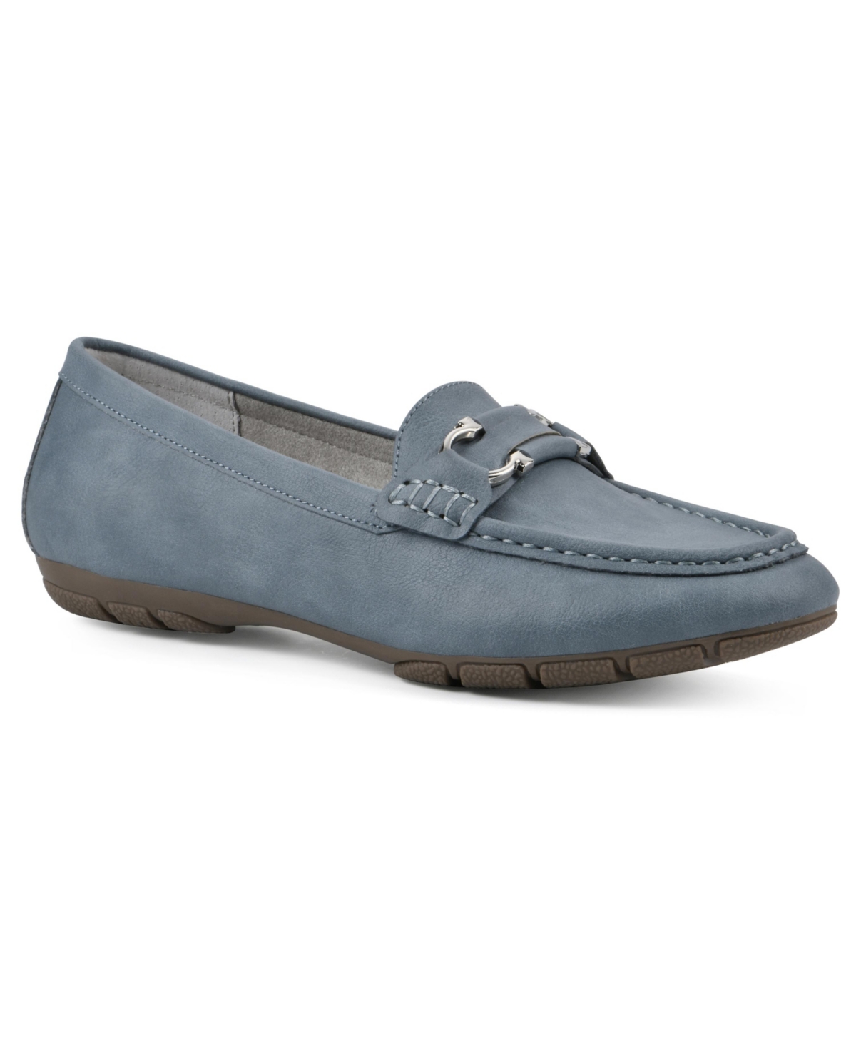 Shop Cliffs By White Mountain Women's Glaring Loafer Flats In Light Blue Grainy