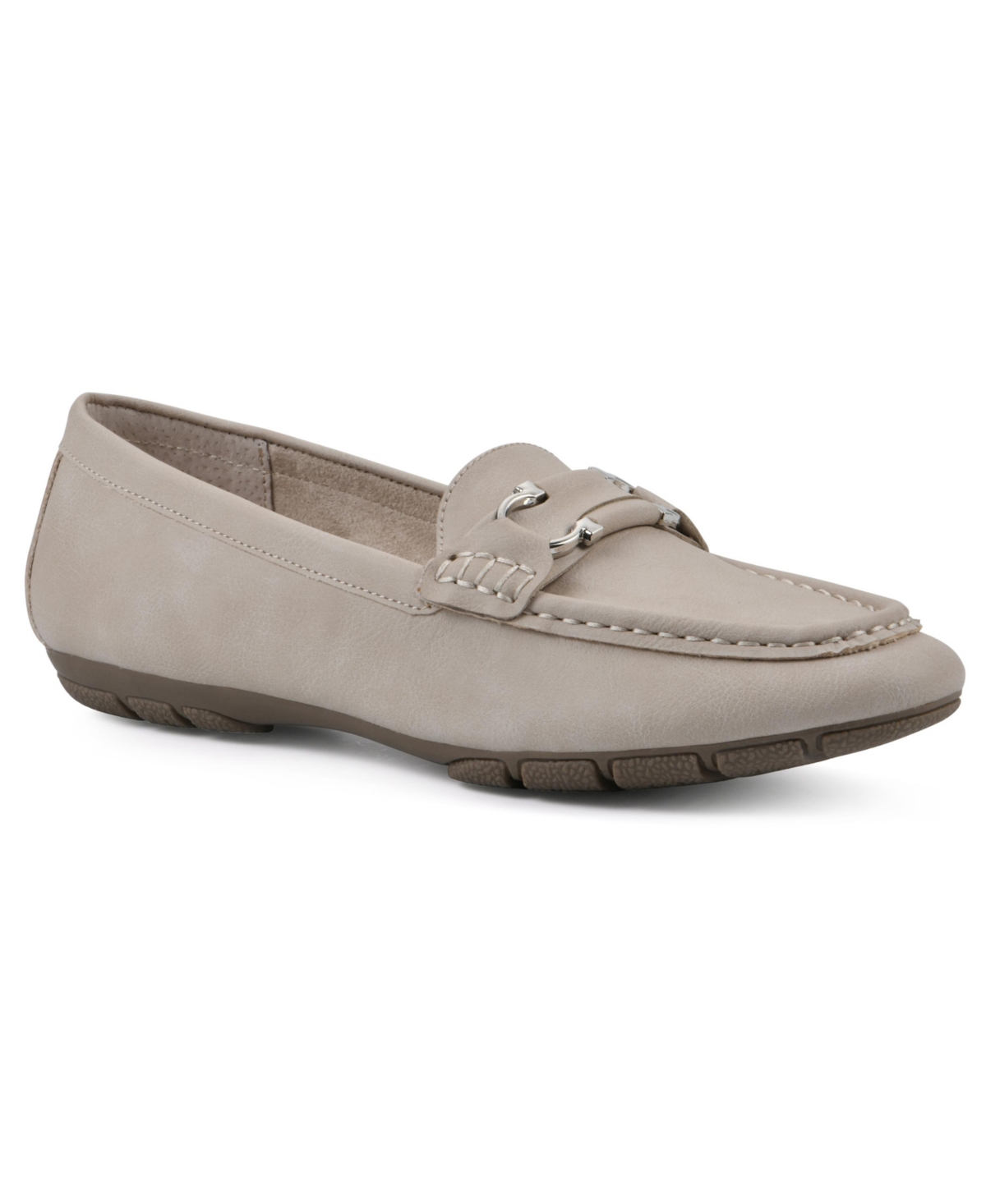 Shop Cliffs By White Mountain Women's Glaring Loafer Flats In Light Taupe Grainy
