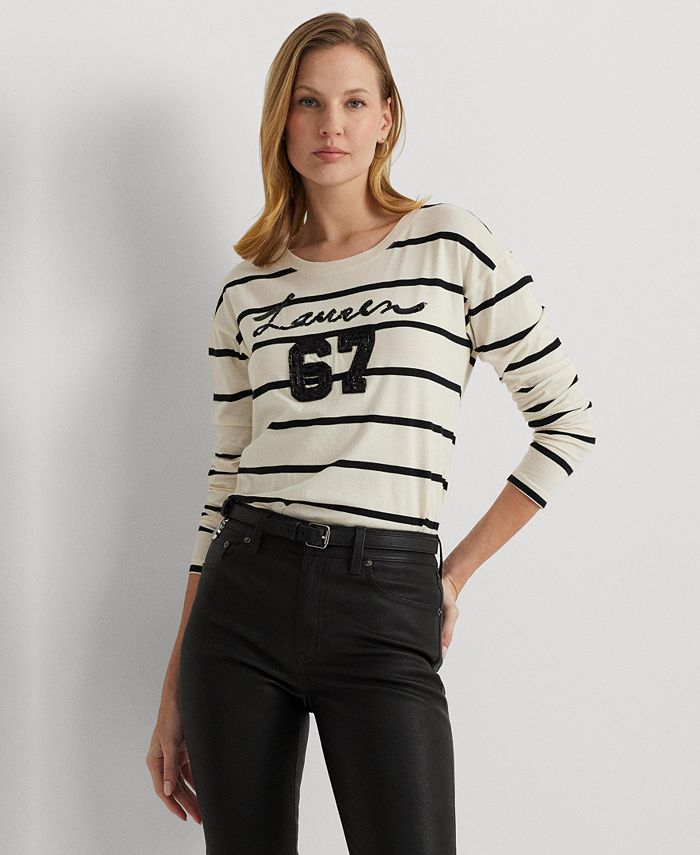 Lauren L/S Tee - Stripe (81X4217)