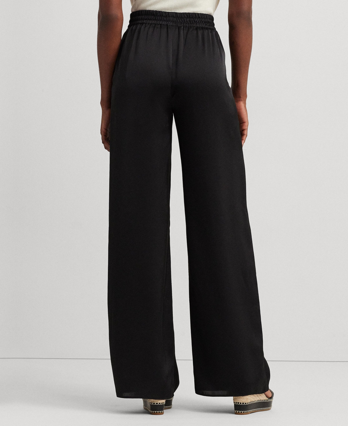 Lauren Ralph Lauren Women's Wide-Leg Satin Pants, Regular & Petite