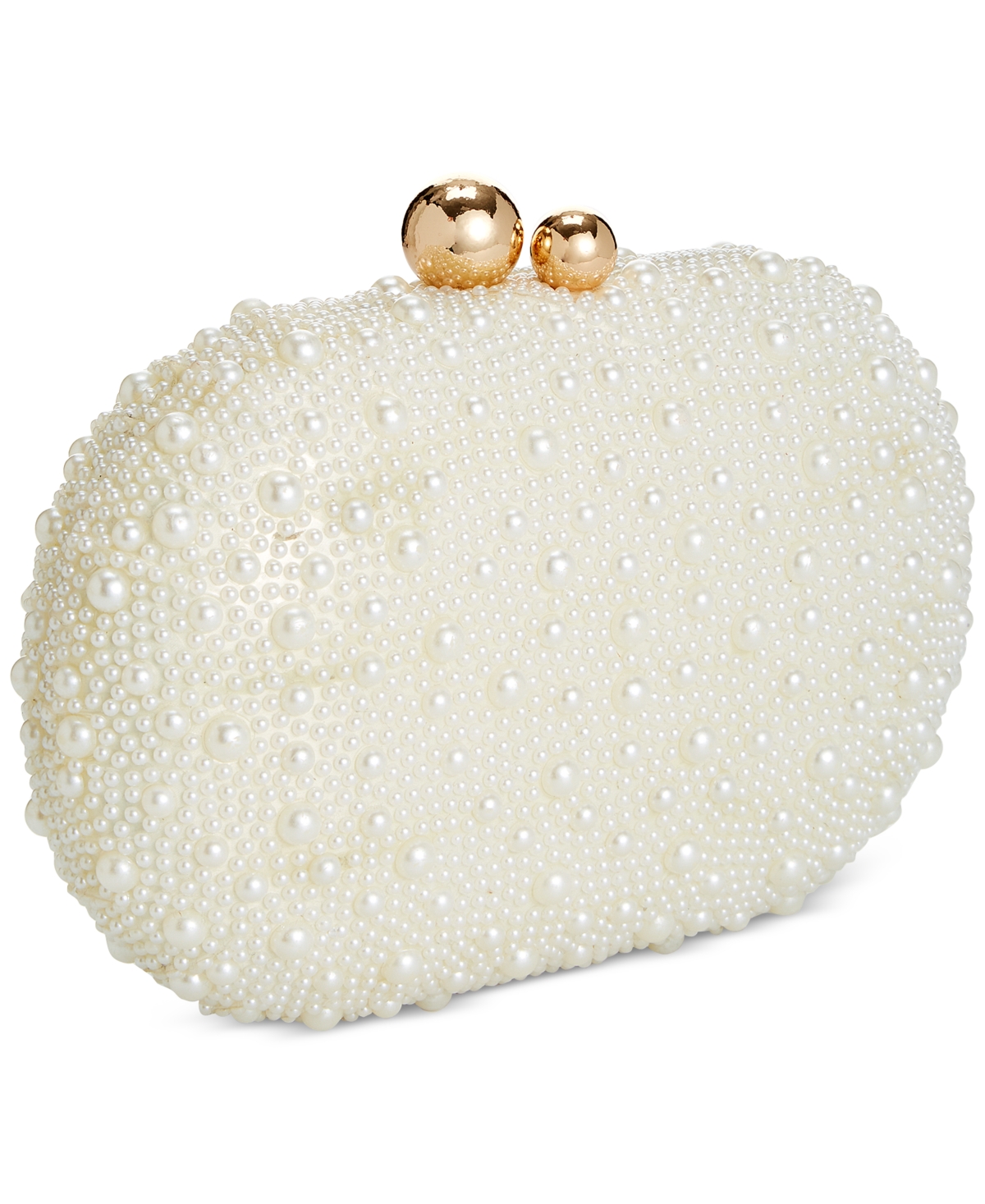 Shop Inc International Concepts Satin Embellished Pearl Clutch, Created For Macy's