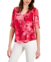 Jm Collection Plus Savannah Sprout Utility Top, Created for Macy's