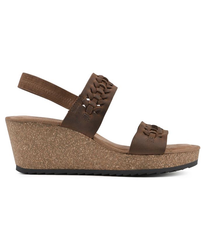 White Mountain Women's Pretreat Footbed Wedge Sandals - Macy's