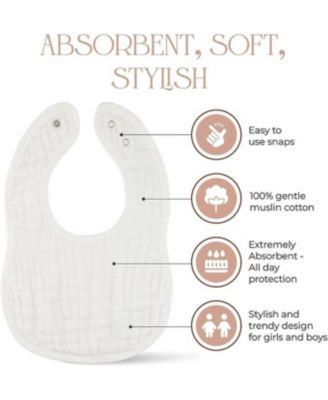 Muslin Bibs, Pack of 8