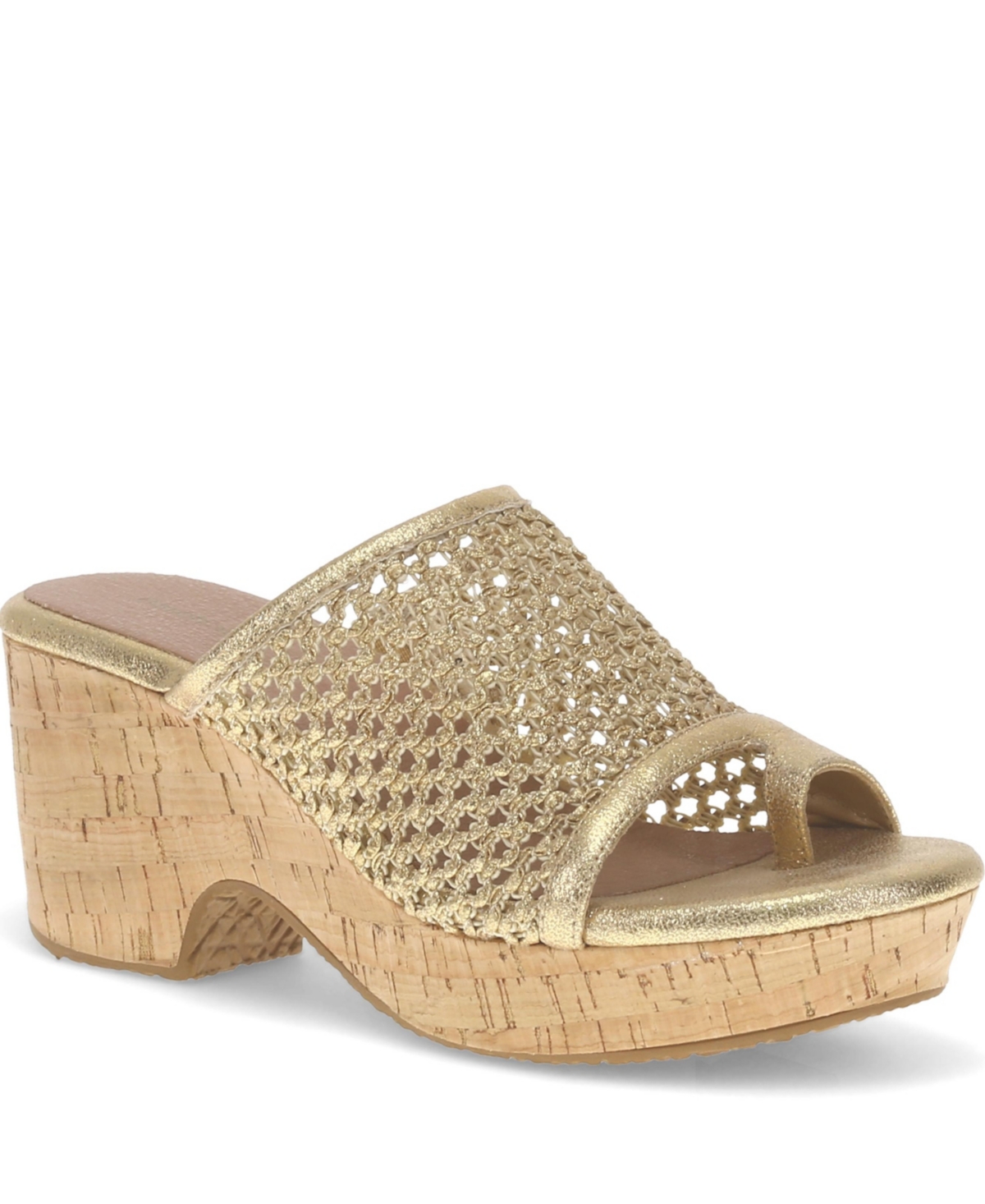 Shop Baretraps Women's Bethie Wedge Sandal In Old Gold