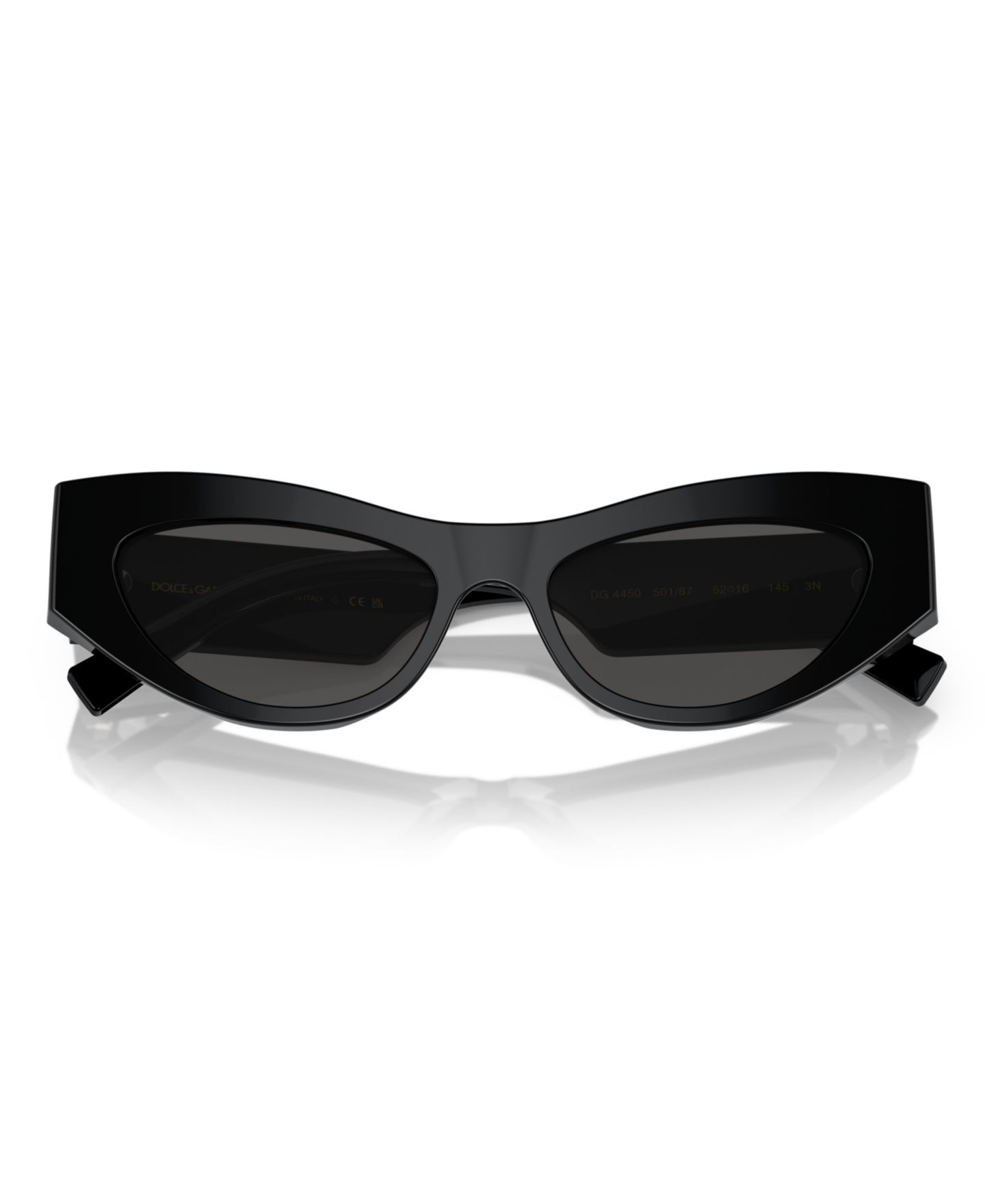 Женские солнцезащитные очки Dolce&Gabbana Cat Eye Sunglasses, DG4450, цвет: Чёрный — фото 5
