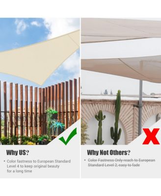 10 Ft Triangle Sun Shade Sail Canopy 97% UV Block Patio Awning Outdoor Yard Deck