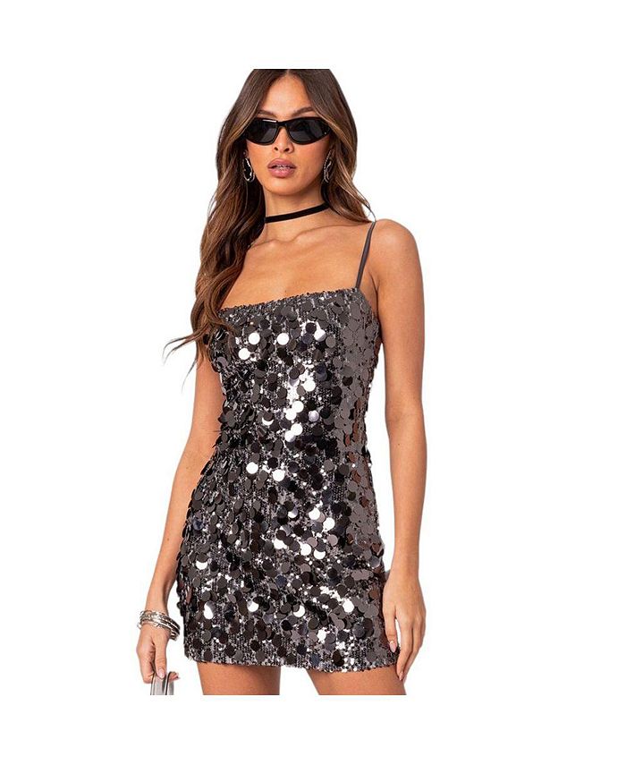 Edikted Women's Bring The Sparkle sequin mini dress - Macy's