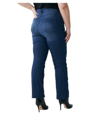Plus Size High Rise Vintage-Like Wash Bootcut Jean