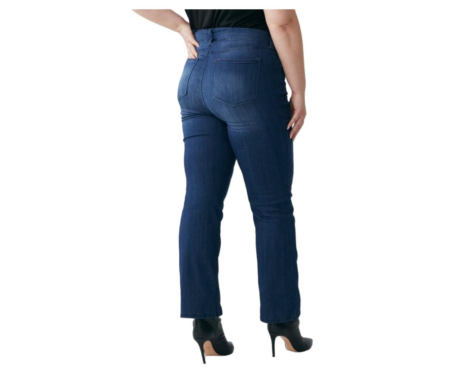 Plus Size High Rise Vintage-Like Wash Bootcut Jean