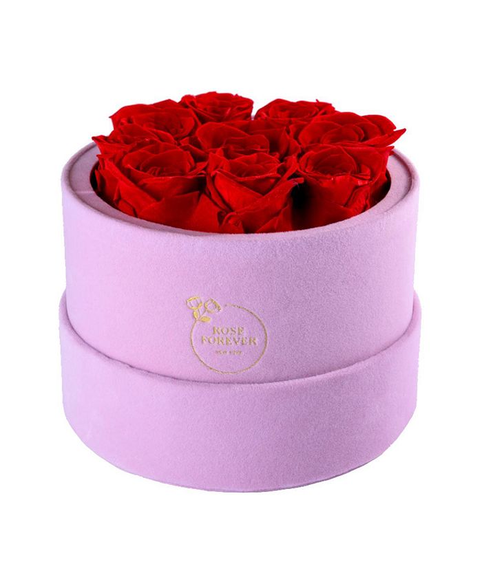 Rose Forever Essential pink suede flower bouquet Macy's