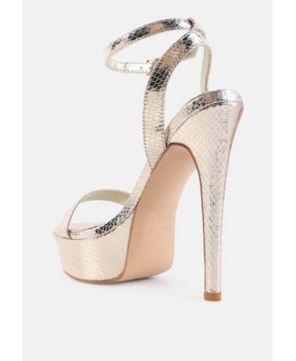 Womens Queen Bee Rhinestone Heeled Sandals