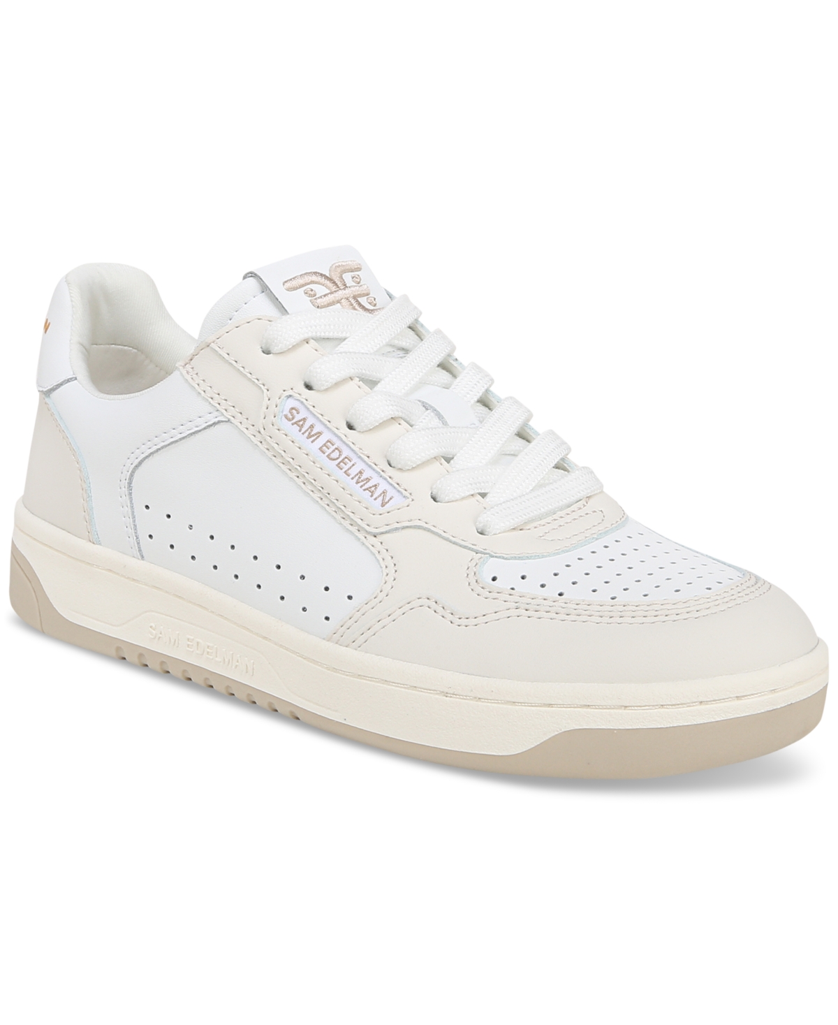 Sam Edelman Women's Harper Lace-Up Low-Top Court Sneakers -Sugar