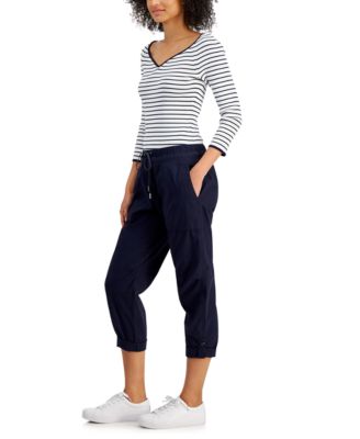 Women's Cotton Roll-Tab Utility Pants