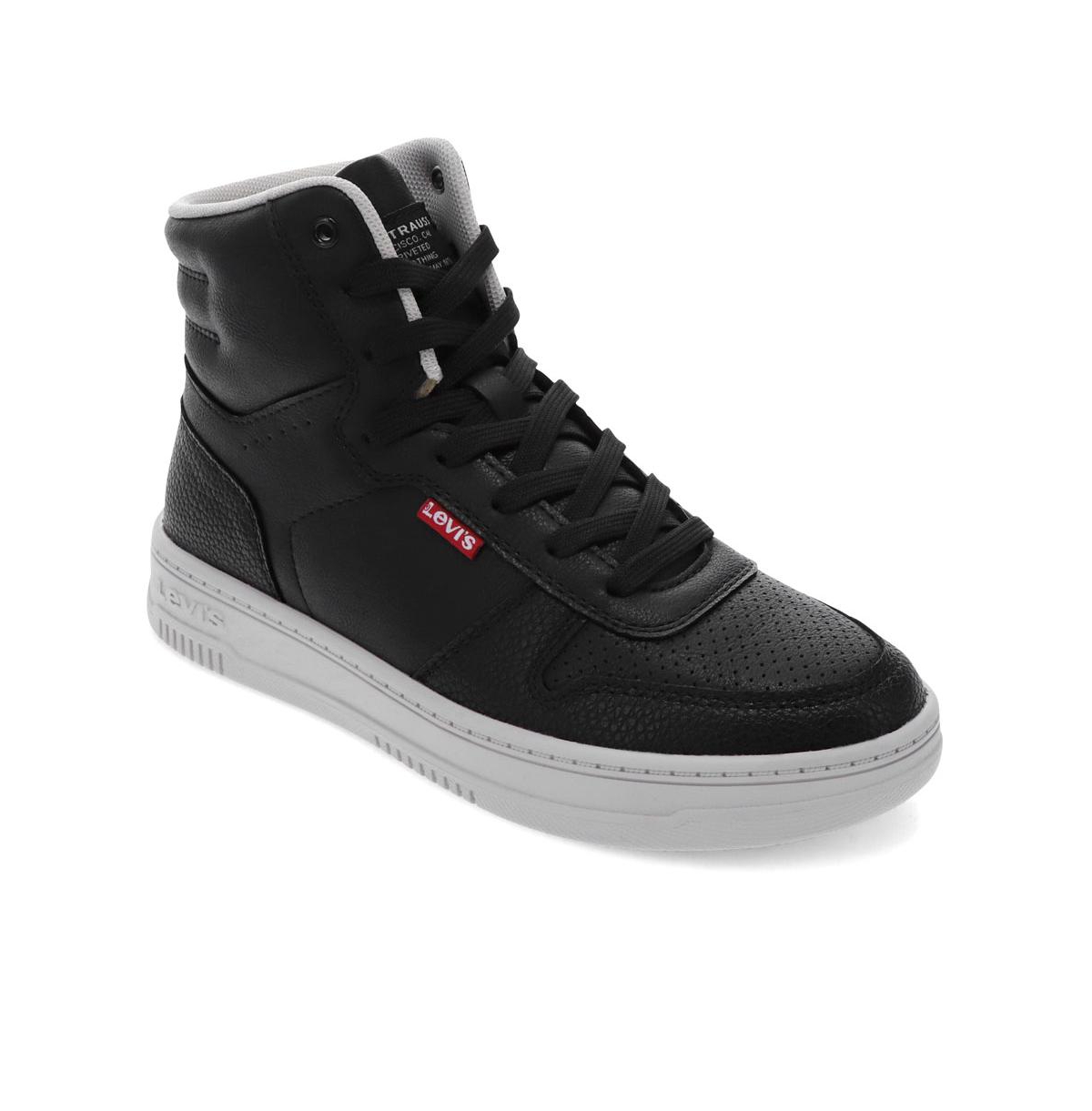 Levi's Women's Drive Hi Synthetic Leather Casual High-top Sneaker Shoe In Black