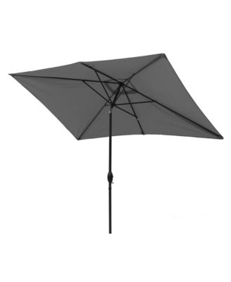 10ft Rectangular Outdoor Patio Umbrella with Tilt and Crank