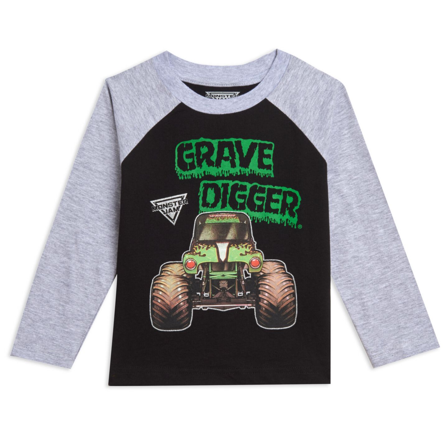 Футболки Monster Jam 2 Pack Long Sleeve Graphic T-Shirts Multicolored Toddler Child для мальчиков-малышей, цвет: Красный чёрный — фото 2
