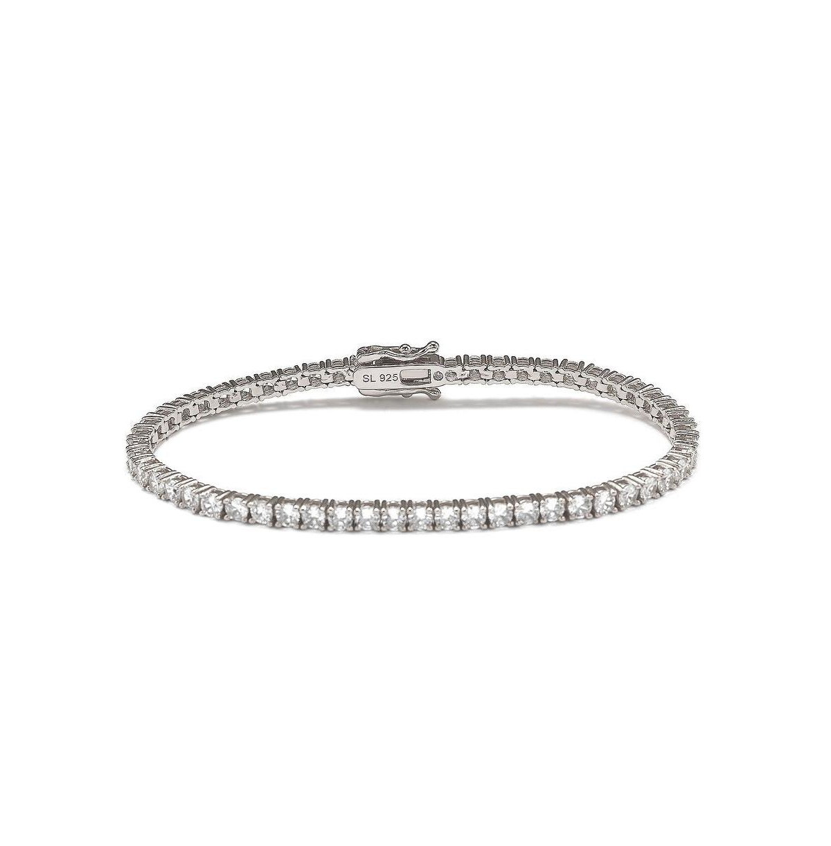 Suzy Levian New York Suzy Levian SterlingCubic Zirconia Thin Tennis Bracelet - Silver