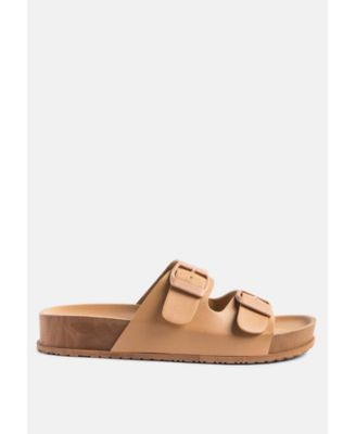 Womens Minata Platform Buckled Slide Sandals